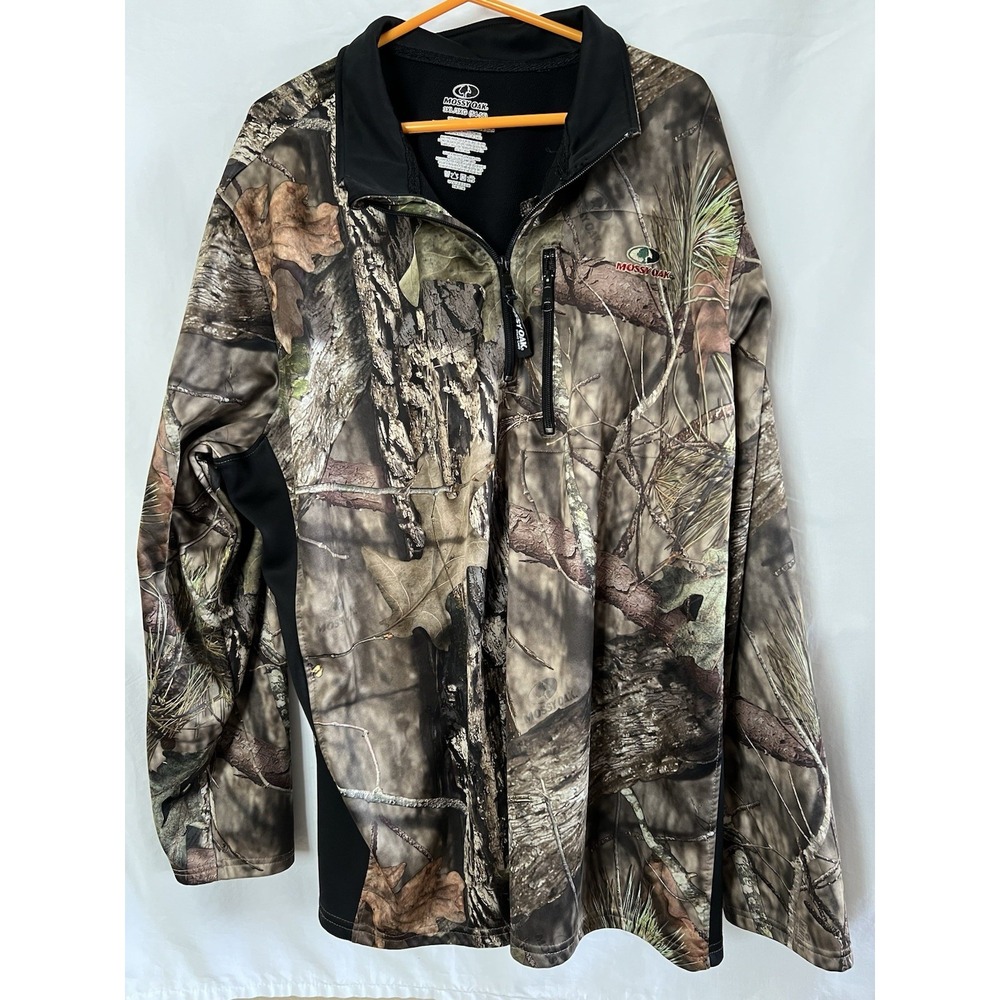 Mossy Oak Jacket Mens 3XL‎ Camo Windproof Fleece Hunting Outdoor